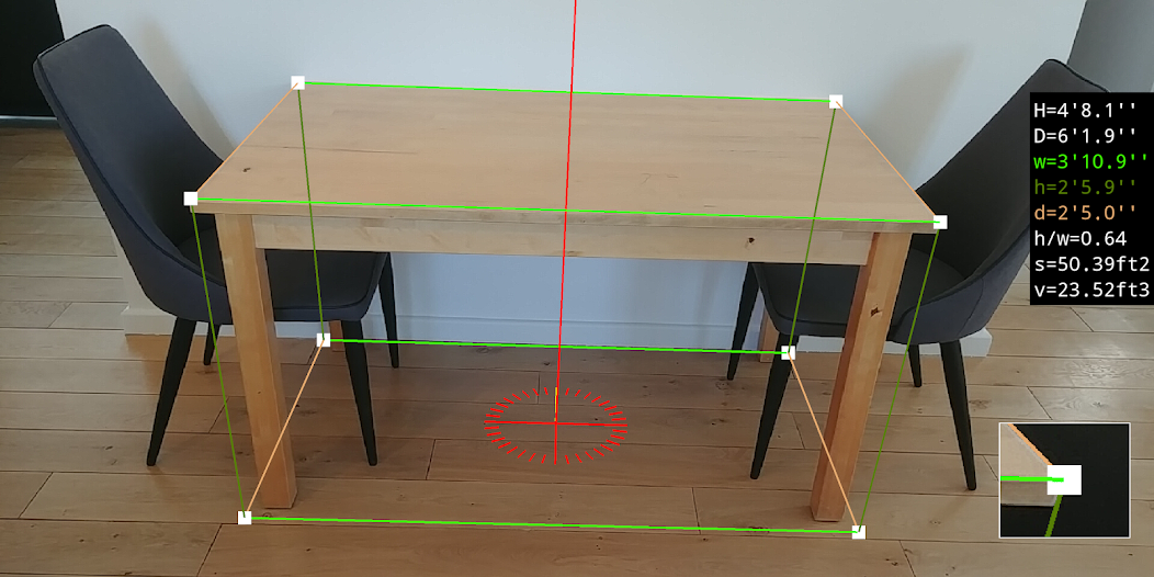 3D Measurement App - Plumb-bob