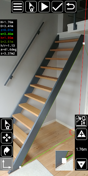 3D Measurement App - Plumb-bob