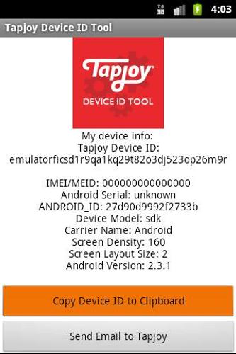 Tapjoy Device ID Tool