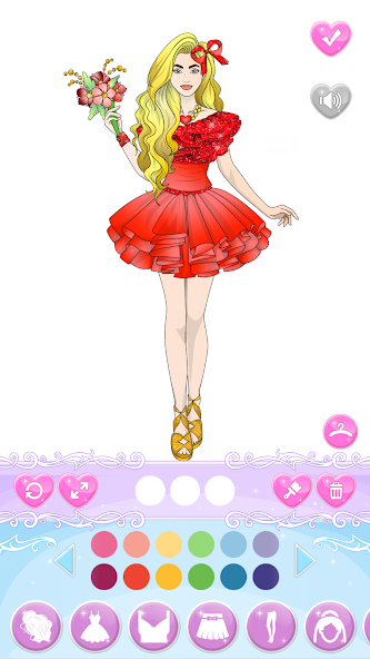 Wedding Coloring Dress Up Game