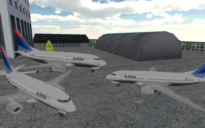 Airport 3D airplane parking