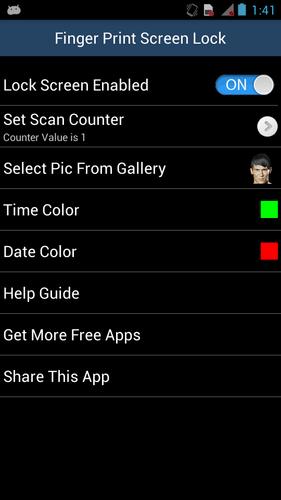 Finger Print screen Lock