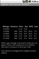 Logbook: Calculate Fuel Econ