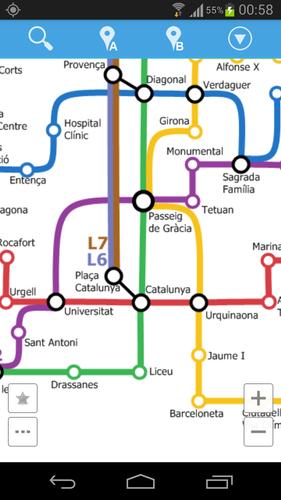 Barcelona Metro Map