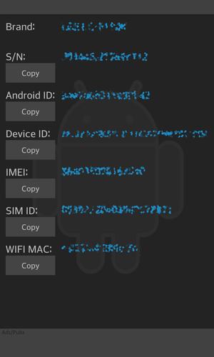 Quick ID, IMEI, SERIAL and MAC