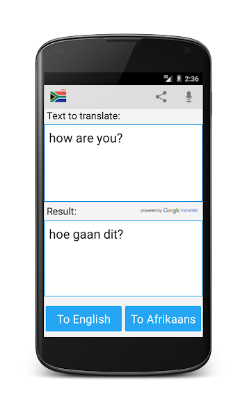 Afrikaans English Translator