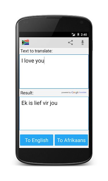 Afrikaans English Translator