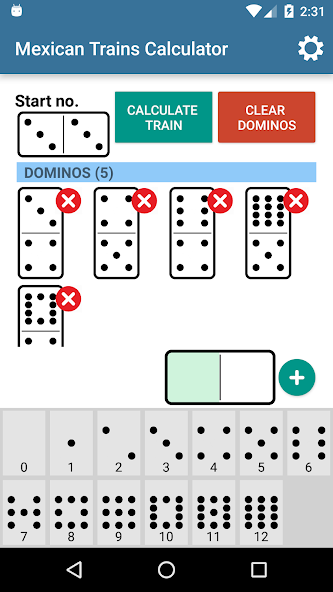 Mexican Train Domino Calc