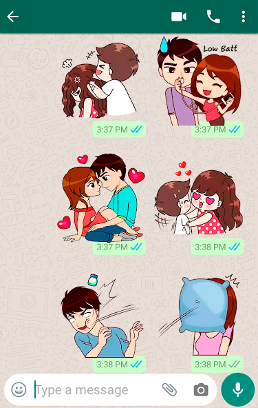 Love Story Stickers