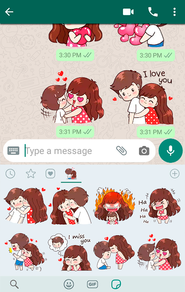 Love Story Stickers