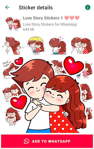 Love Story Stickers