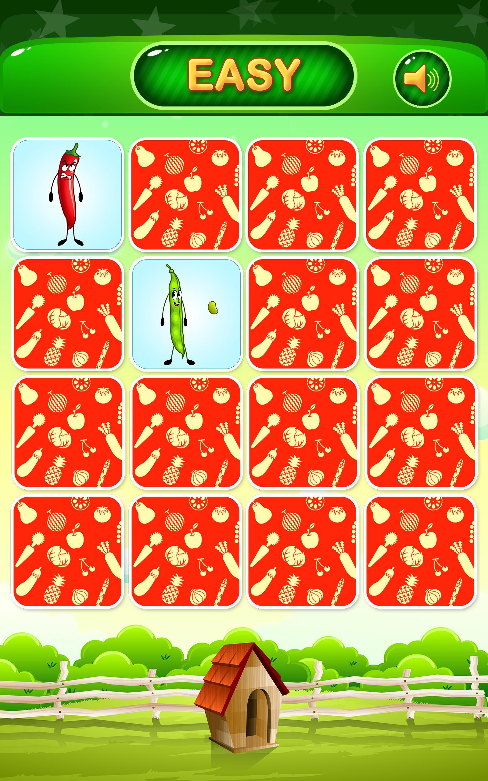 Vegetable Memory Match Game