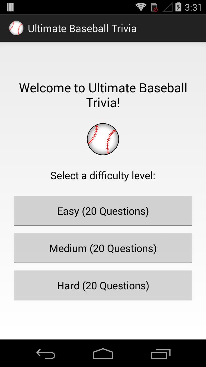 Ultimate Baseball Trivia