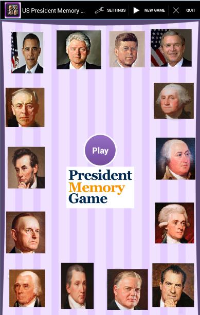 President Memory Game