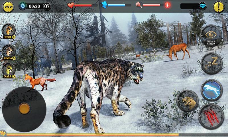 Forest Snow Leopard Sim