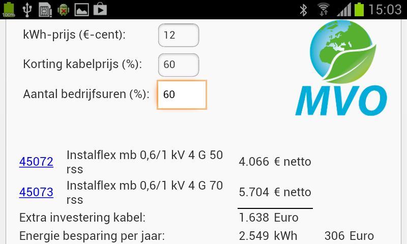 TKF cable calculator