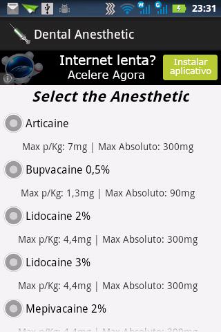 Dental anesthetic