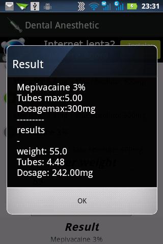 Dental anesthetic