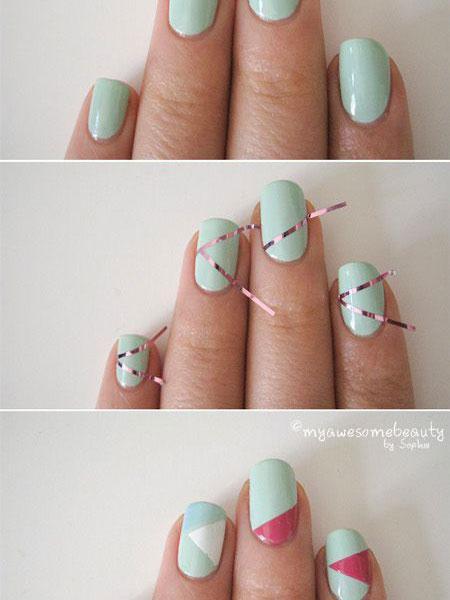 Decorated nails step by step