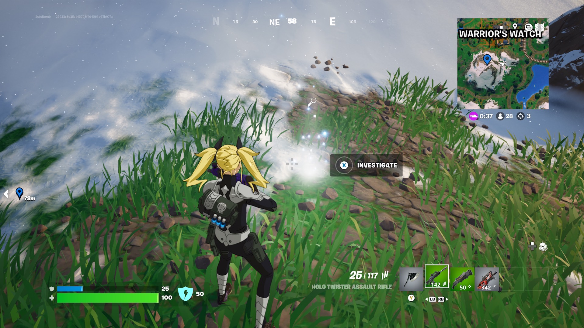 Como rastrear traços do cometa nas montanhas em Fortnite