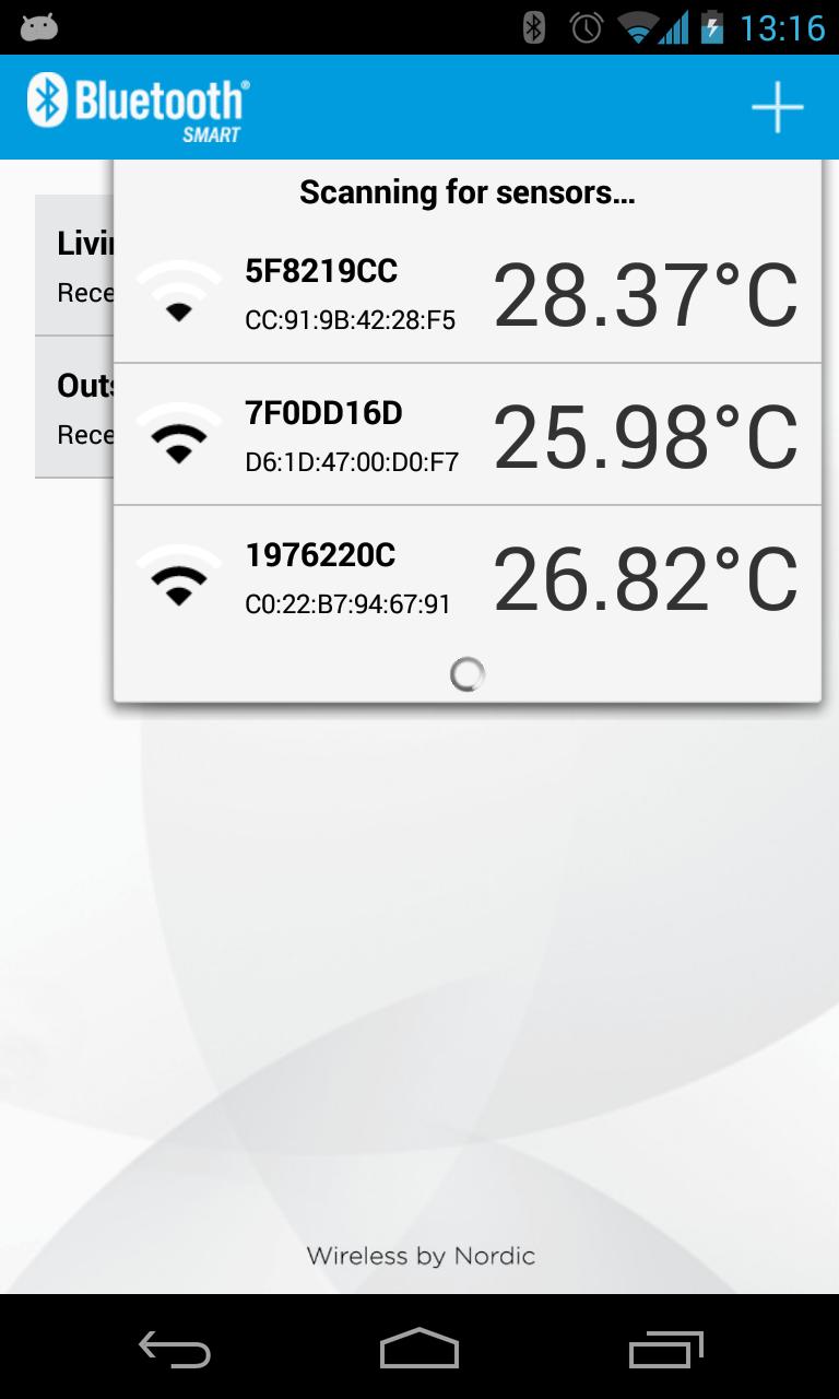 nRF Temp 2.0 for Bluetooth LE