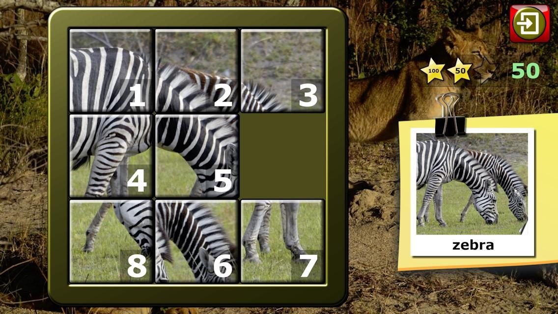 Kids Animal Slide Puzzle 15