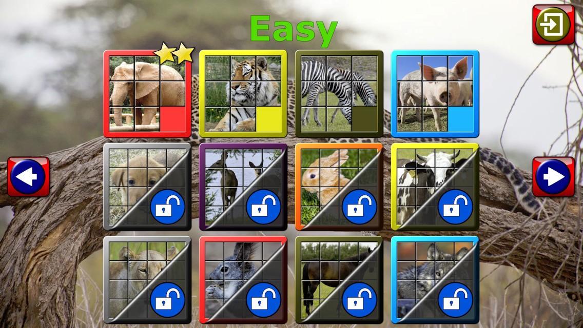 Kids Animal Slide Puzzle 15