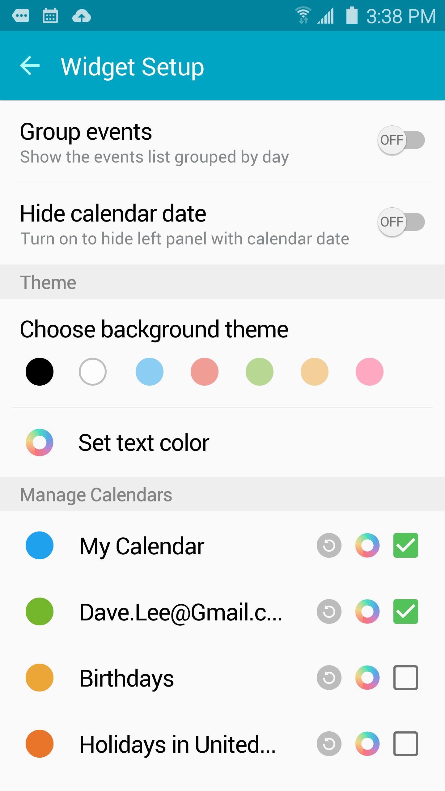 Clean Calendar Widget