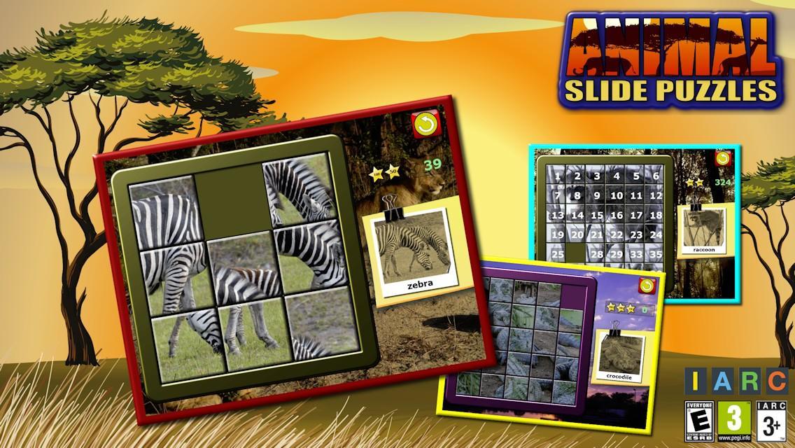 Kids Animal Slide Puzzle 15