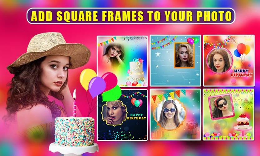 birthday photo frame with name and photo 2020