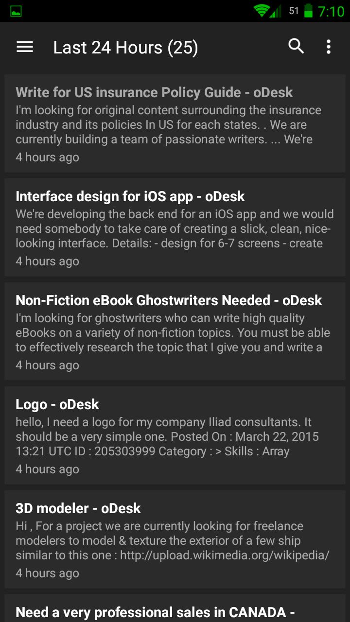 oDesk Feeds