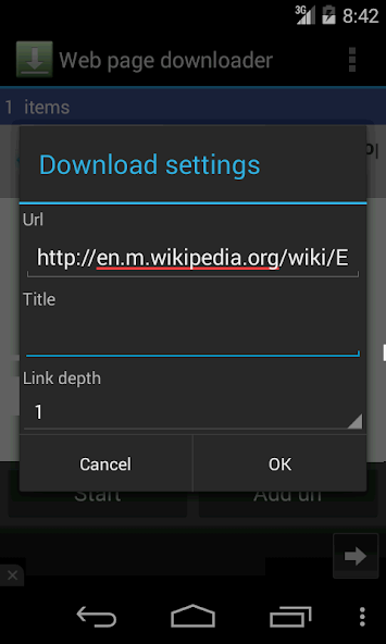Web page downloader