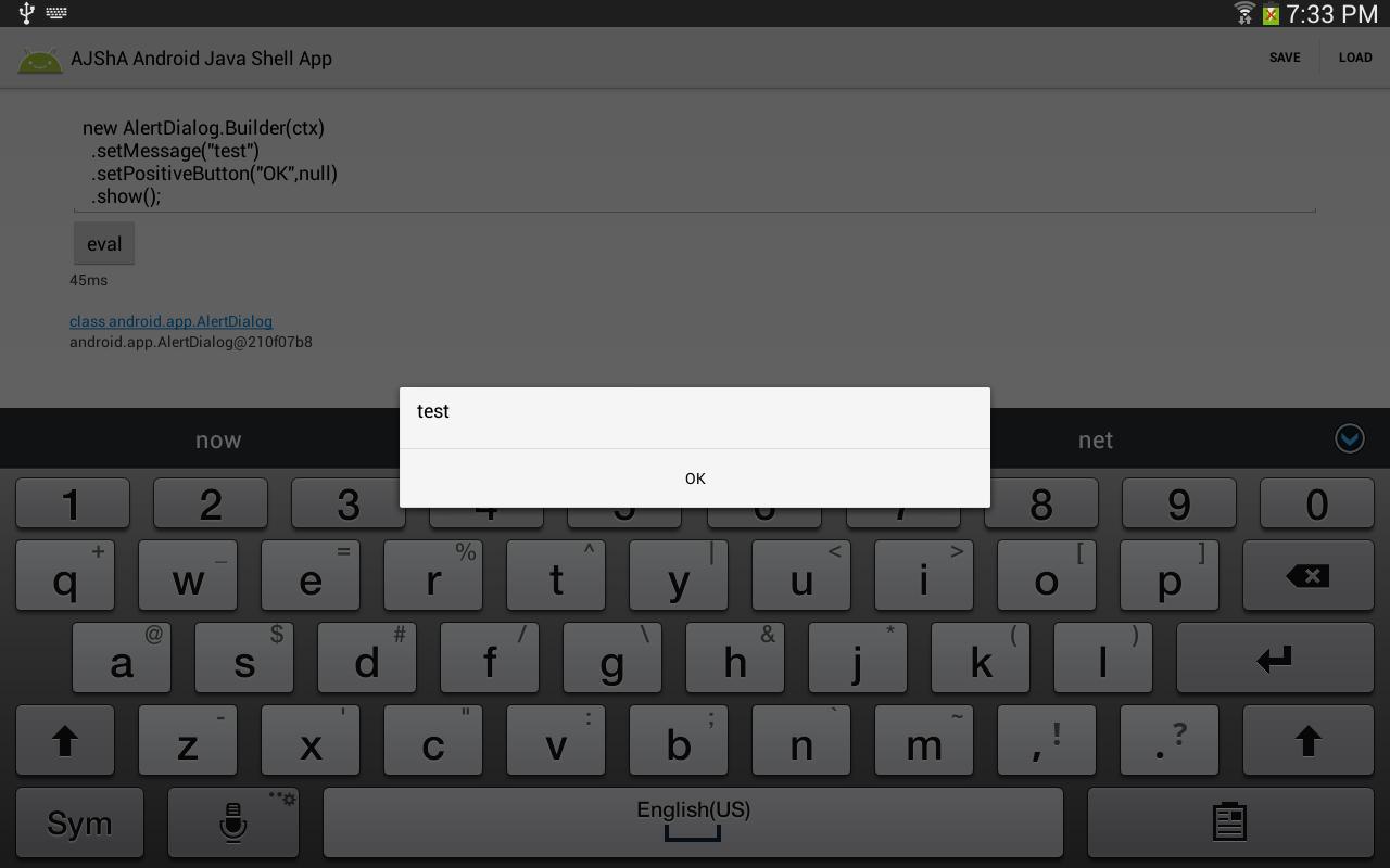 AJShA Android Java Shell App