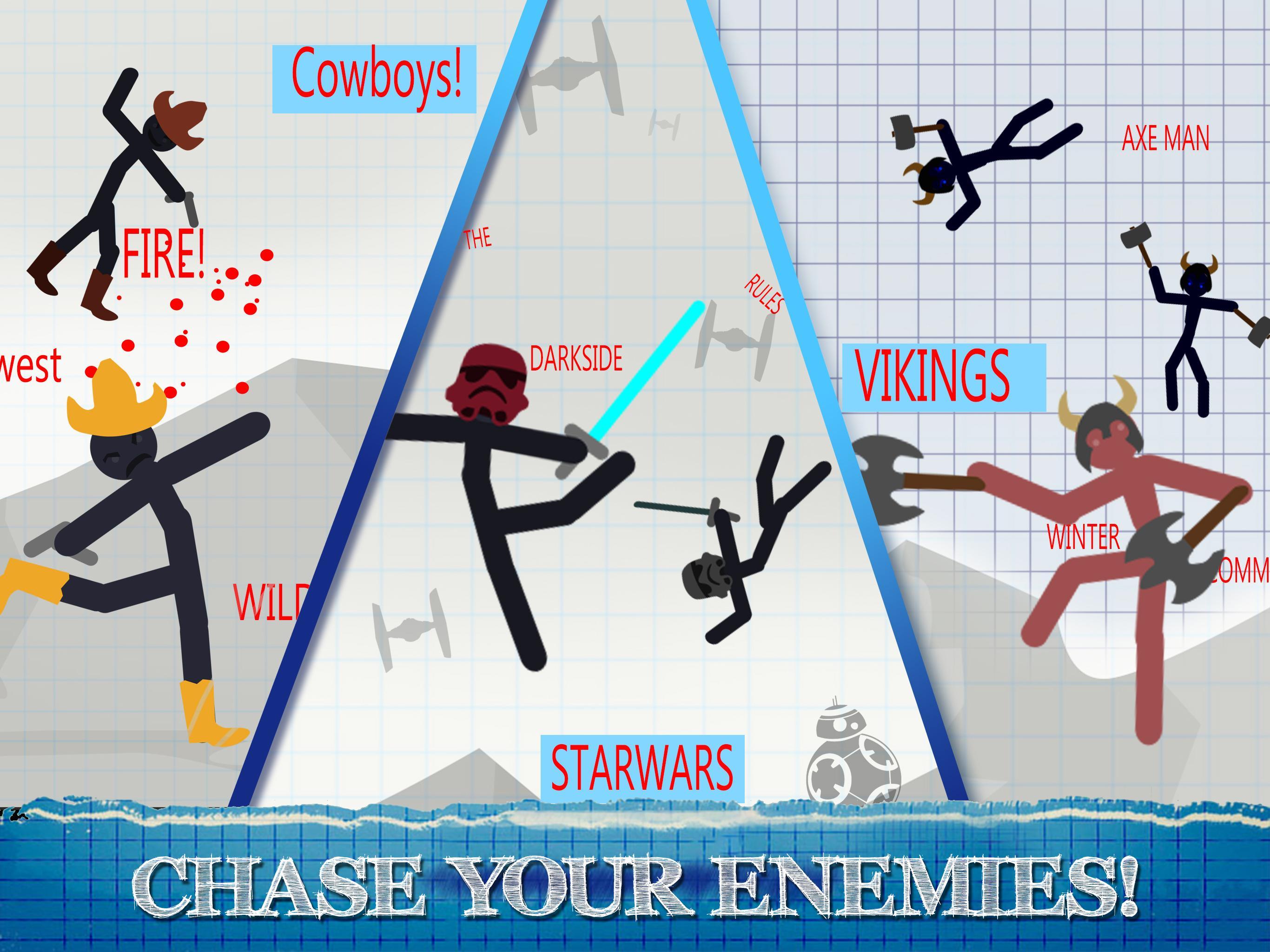 Stickman Fighting games - 2 player Warriors Games