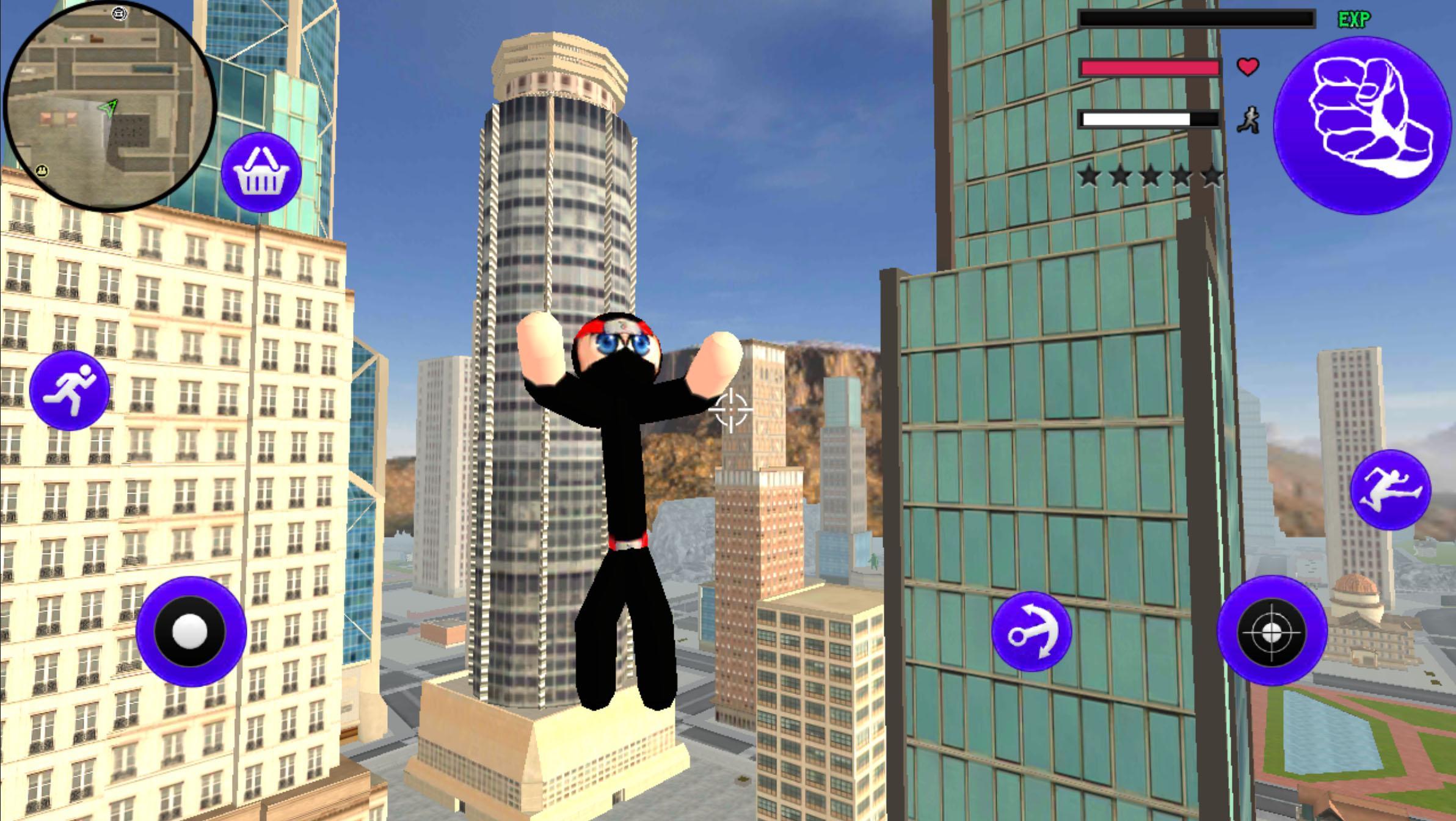 Stickman Rope Hero Ninja Warriors
