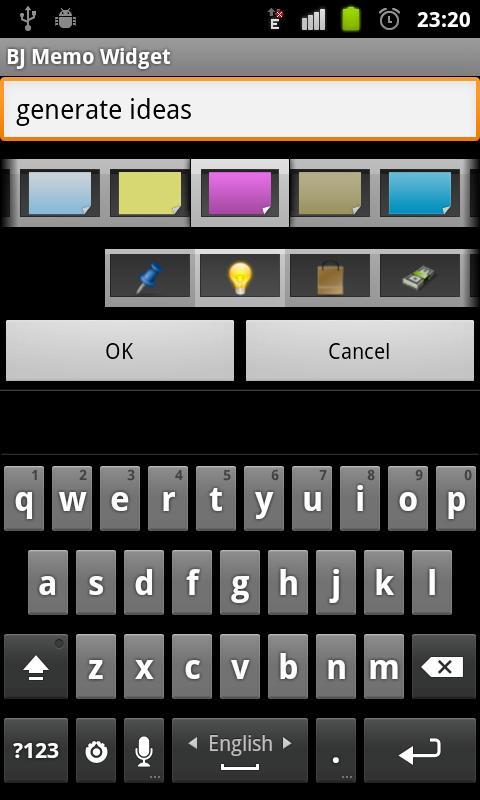BJ Memo Widget