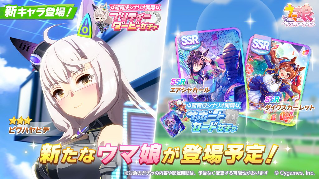 Servidor japonês "Pretty Derby" lança Pipa Morning Light New Clothing "Engenharia Victory" e Script de criação