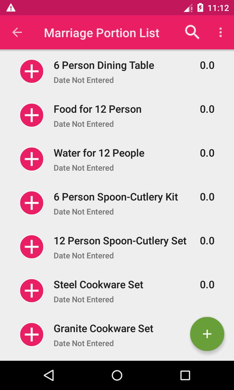 My Dowry List