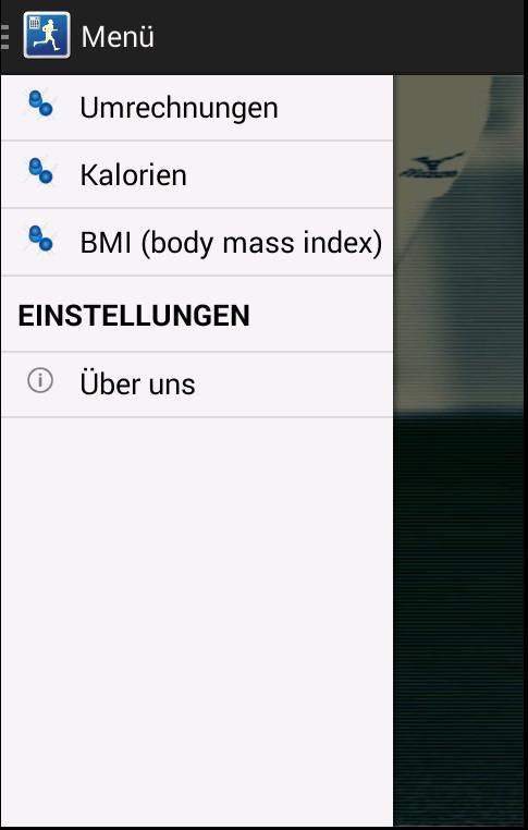 Laufrechner, BMI, Kalorien