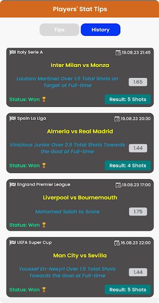 Bet Shot Predictions