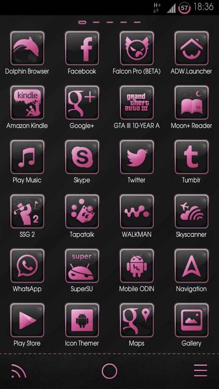 greyPINK HD Launcher Theme