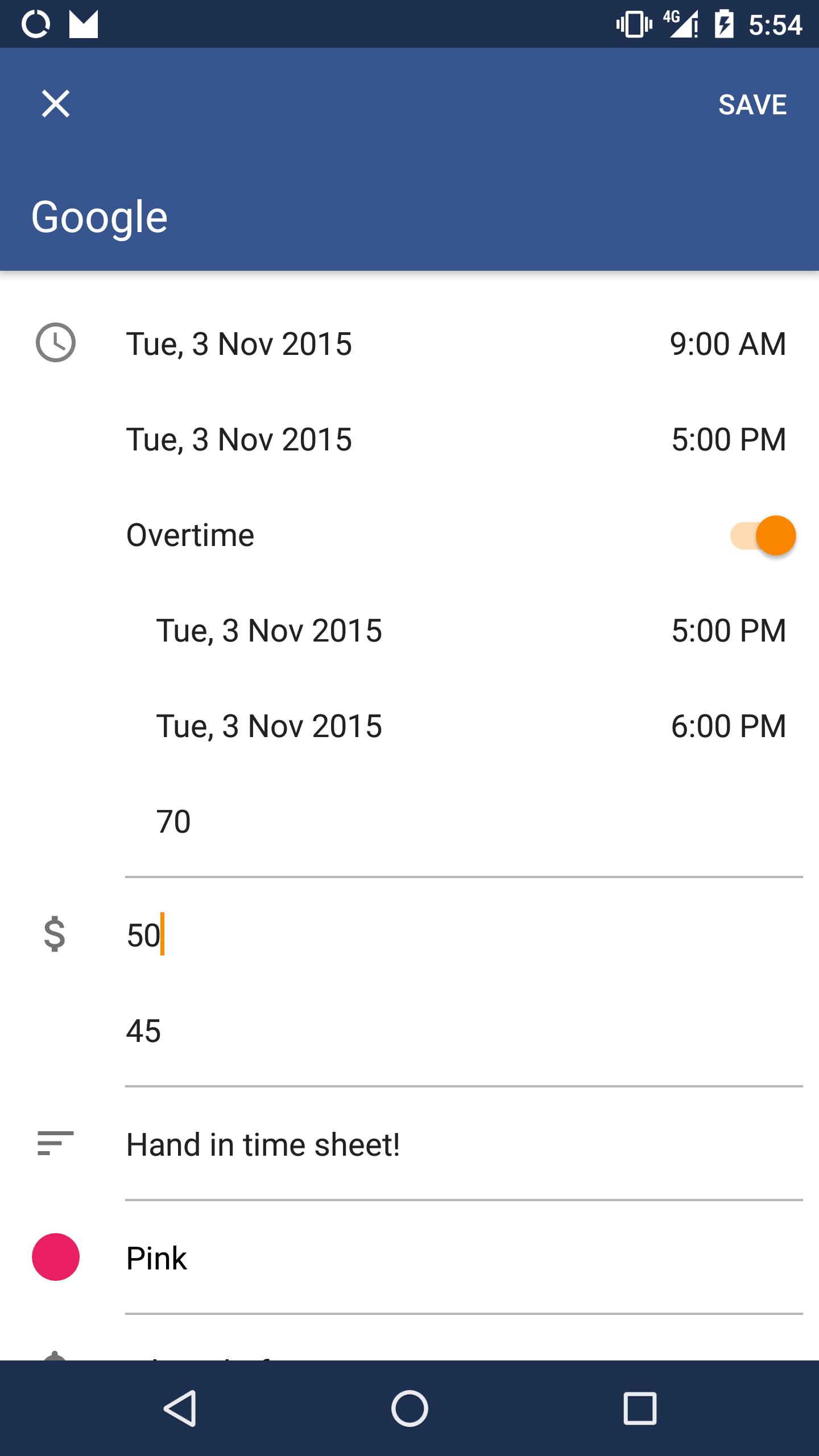 Shift Tracker