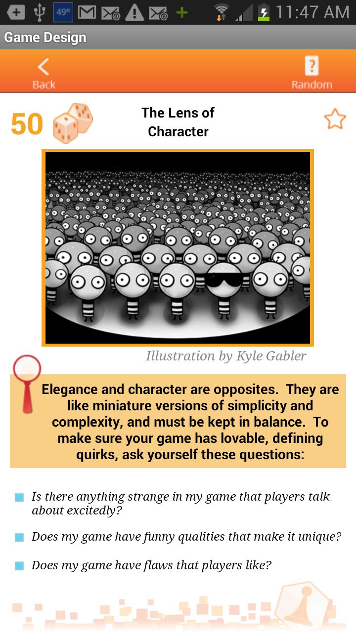 Art Of Game Design: Lenses