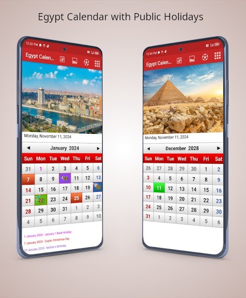 Egypt Calendar 2025