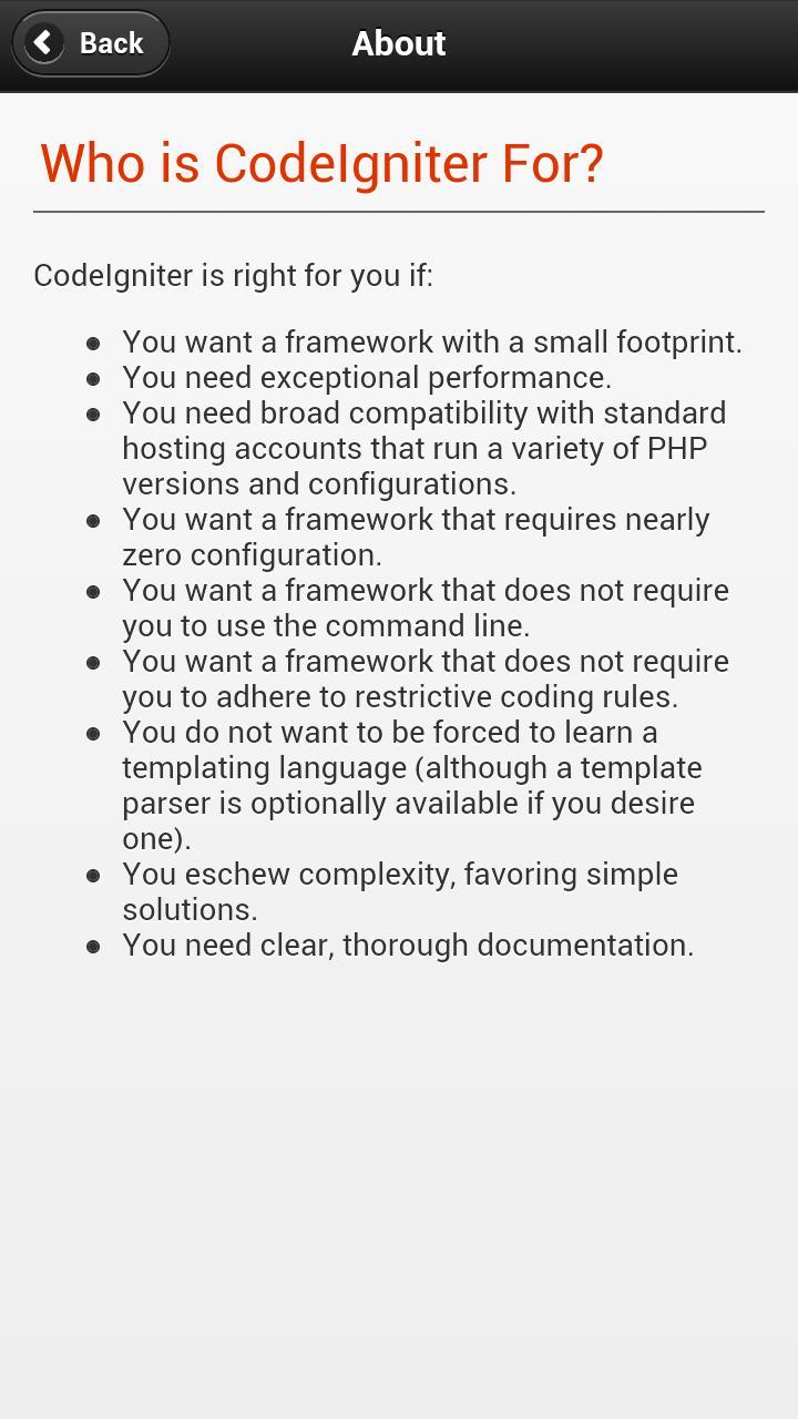 CodeIgniter Mobile User Guide