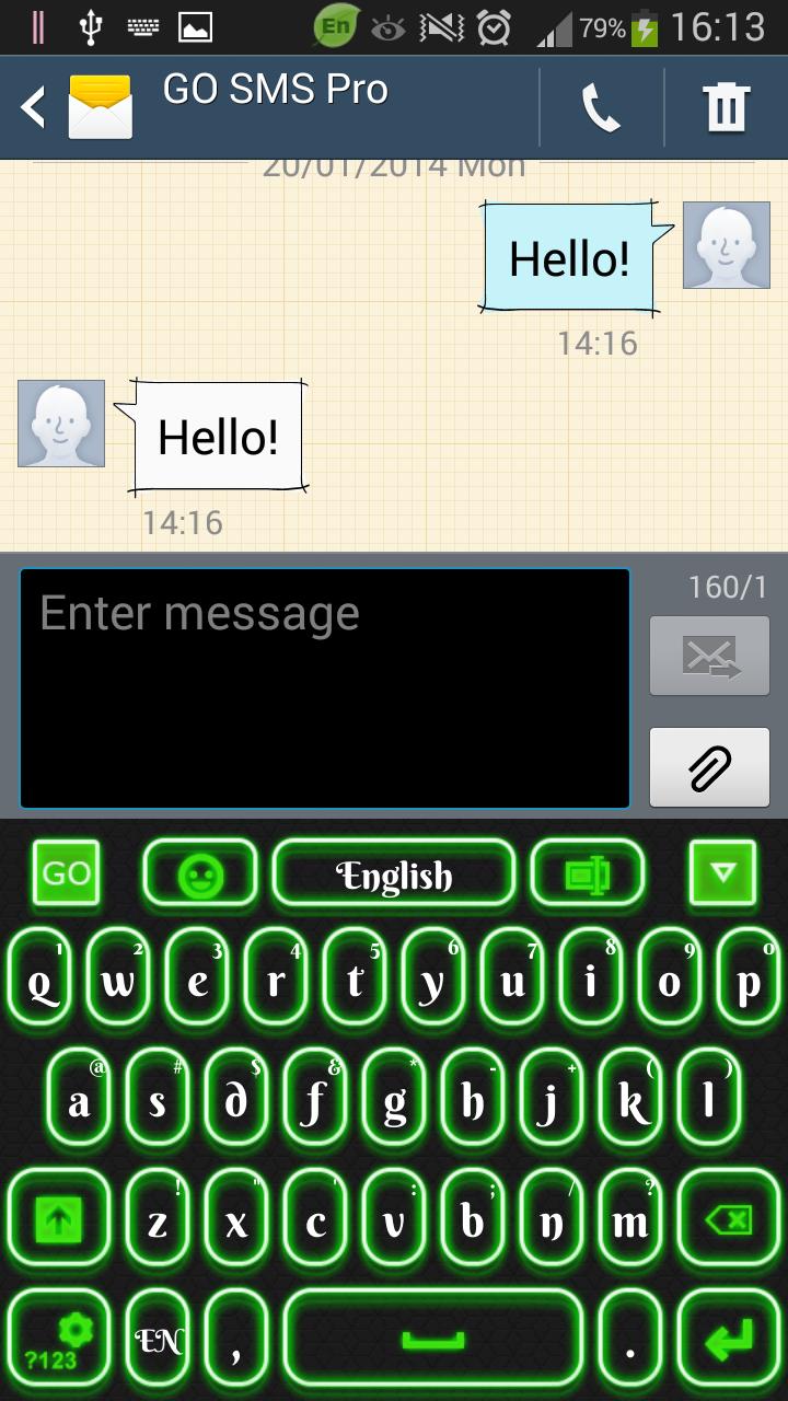 Green Glow Keyboard