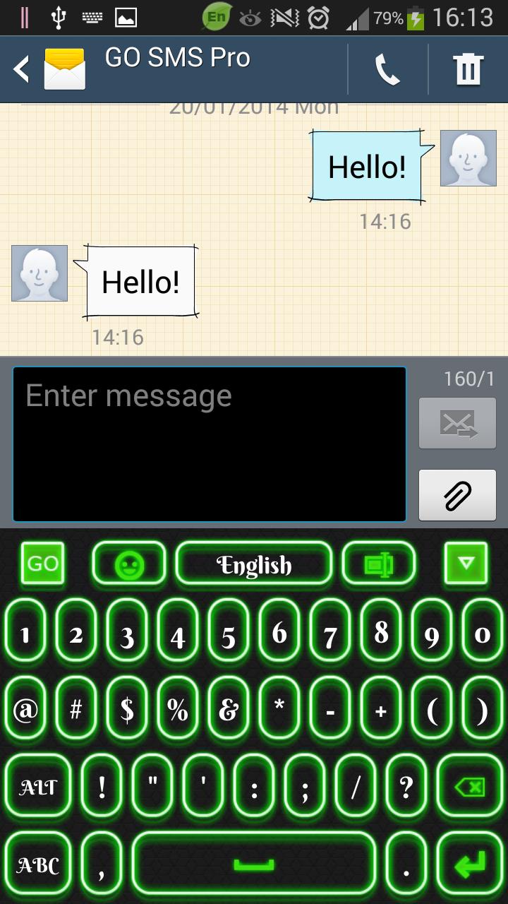 Green Glow Keyboard