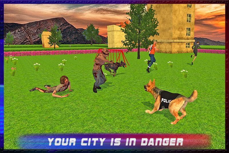 Police Dog vs Dead Zombie Warfare