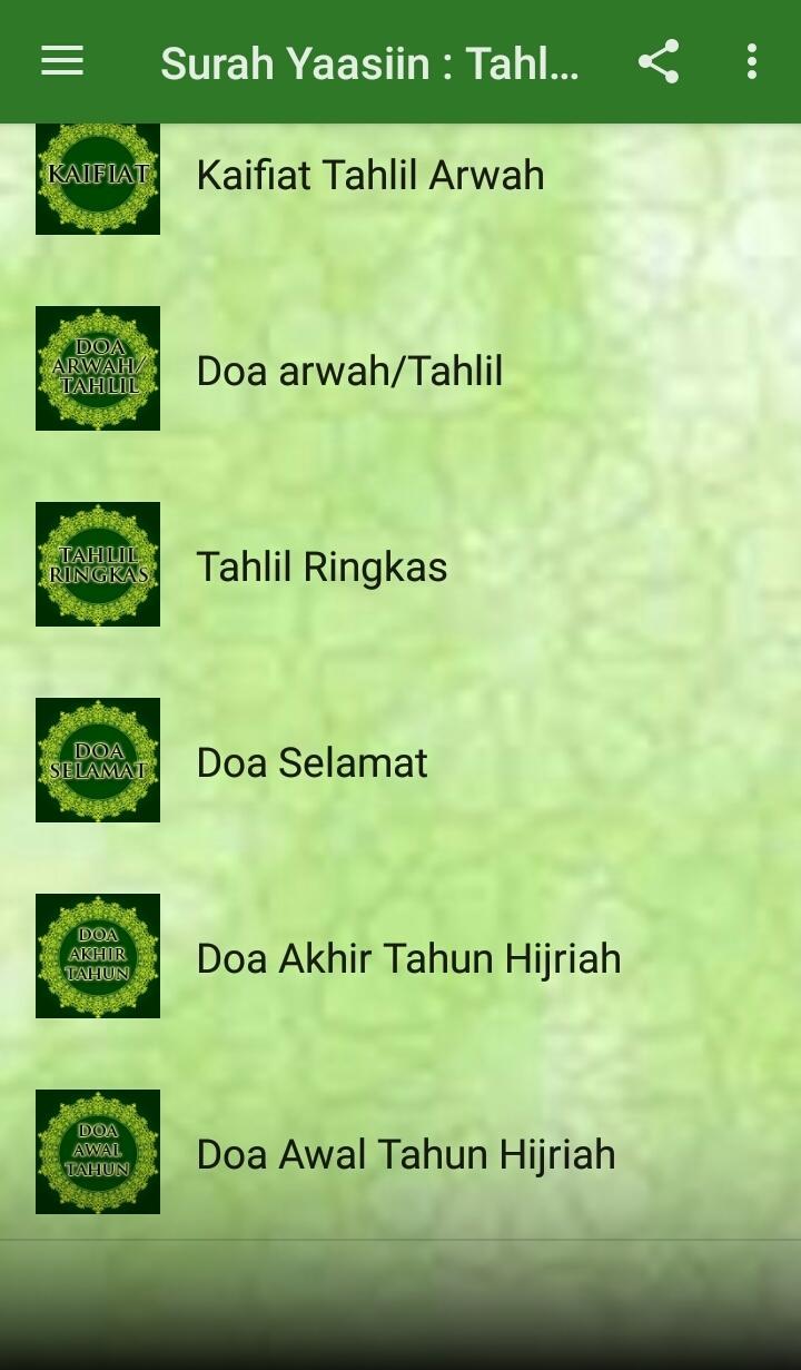 Surah Yaasiin : Tahlil & Doa