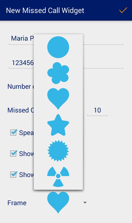 Missed Call Widget